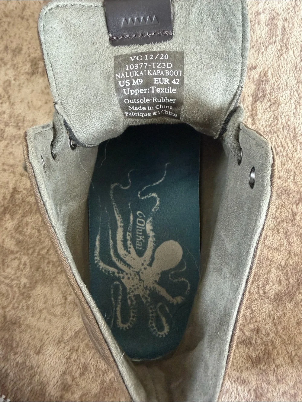 OluKai Men's Chukka Boots in Brown and White Sole